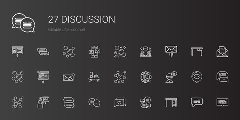 discussion icons set