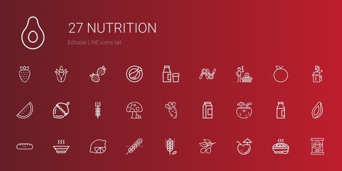 nutrition icons set