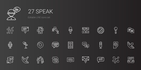 speak icons set