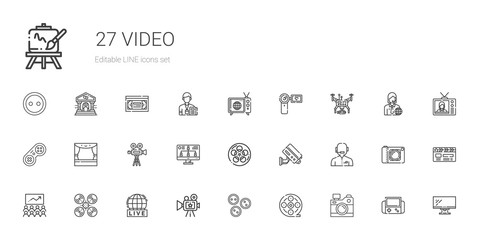 video icons set