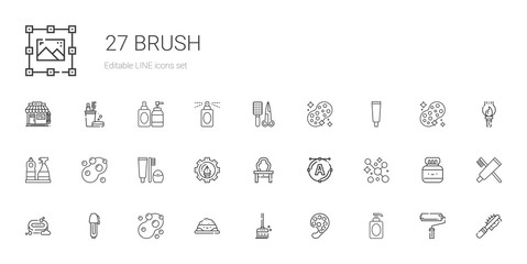 Naklejka na ściany i meble brush icons set
