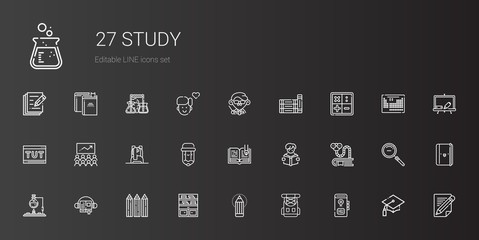 study icons set