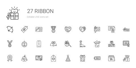 Fototapeta na wymiar ribbon icons set