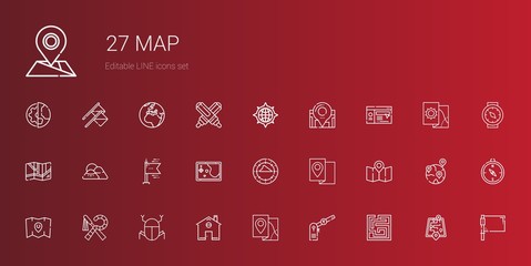 map icons set