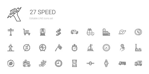 speed icons set