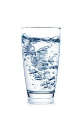 Glass of water on isolate background