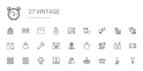 vintage icons set