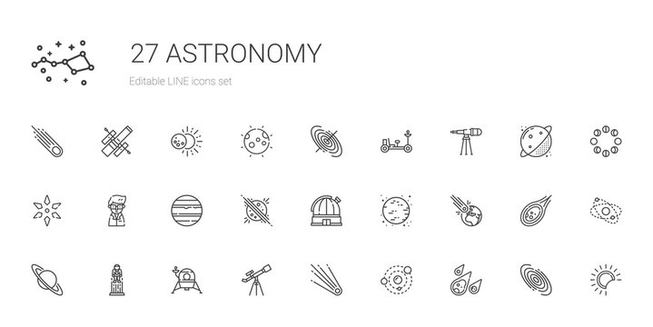astronomy icons set