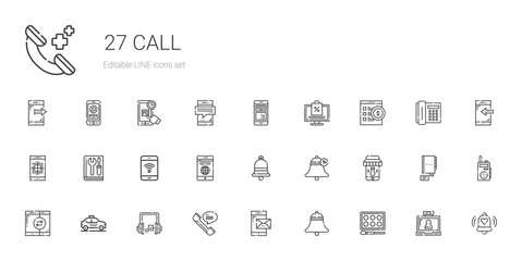 call icons set