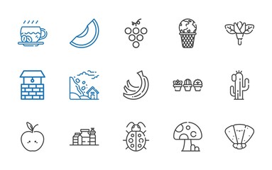 natural icons set