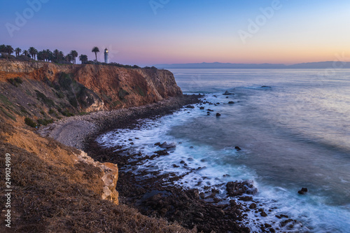 Point Vicente Lighthouse Long Exposure Stock Photo And