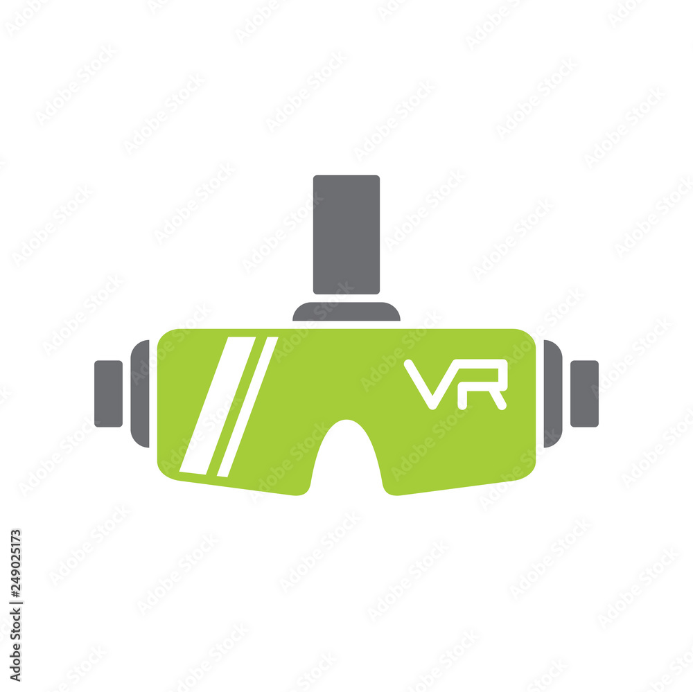 Fototapete virtual reality googles icon on white background for graphic and web design, modern simple vector si