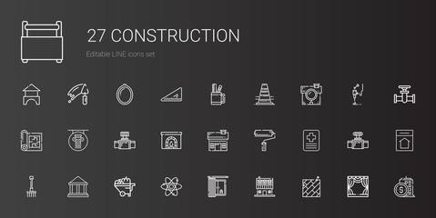construction icons set