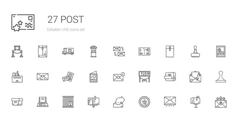 post icons set