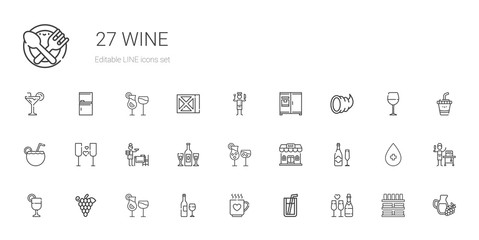 wine icons set