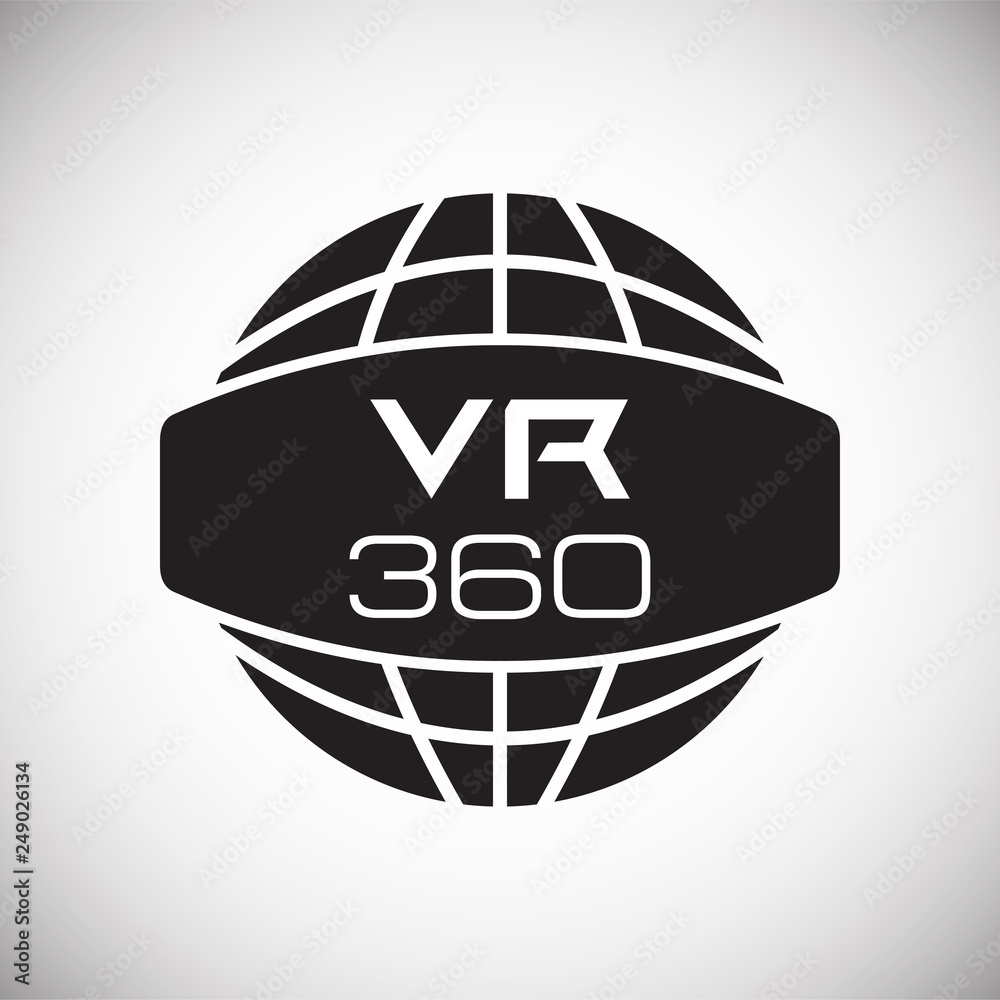 Fototapete virtual reality 360 icon on white background for graphic and web design, modern simple vector sign. 