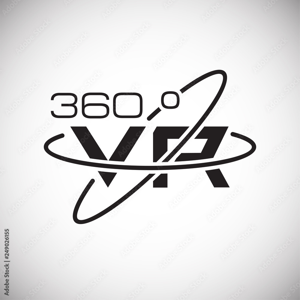 Poster virtual reality 360 icon on white background for graphic and web design, modern simple vector sign. 