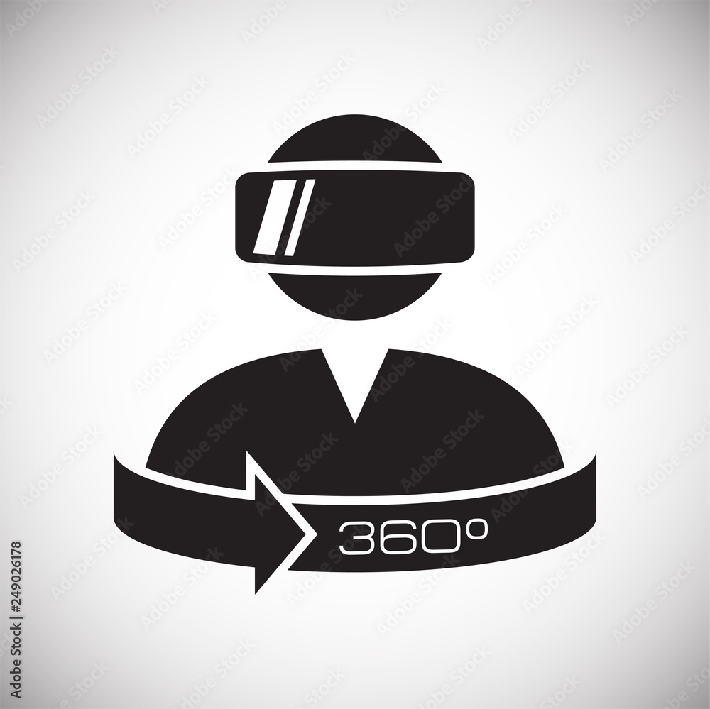 Fototapete virtual reality googles icon on white background for graphic and web design, modern simple vector si