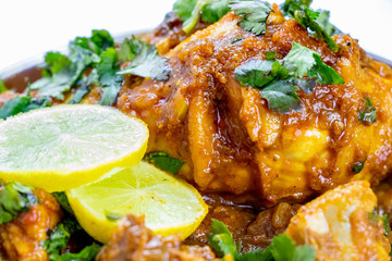 Indian chicken curry with Indian spices
