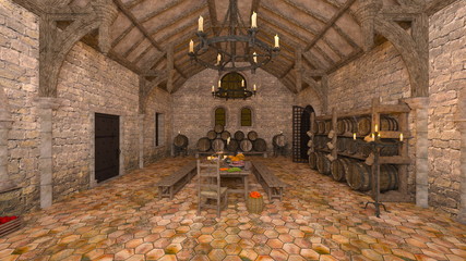 Fototapeta na wymiar 中世のキッチン