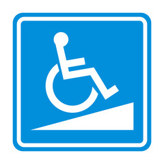 Wheelchair Ramp vector sign