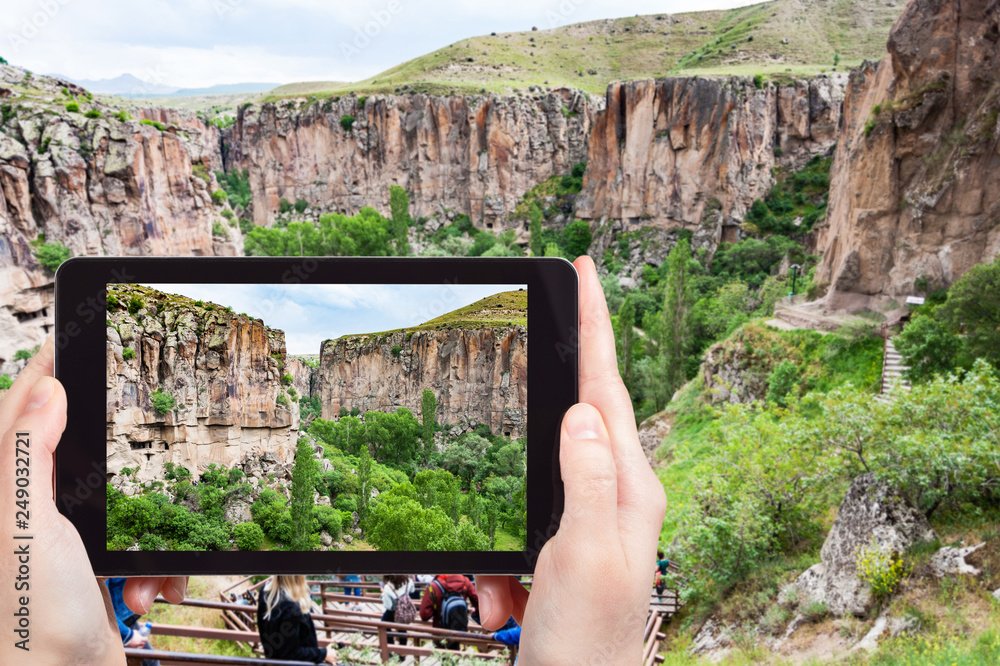 Wall mural gorge of ihlara valley in cappadocia in turkey