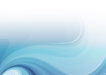 Blue curved abstract background