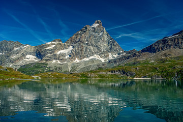 Obraz premium magnificent view of the majestic Mount of Matternhorn from the Italian side