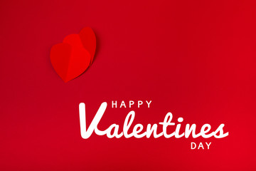 Hearts from paper Valentines day.