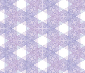 Guilloche vector seamless pattern. Color background with thin lines and optical blending effect - Vector 