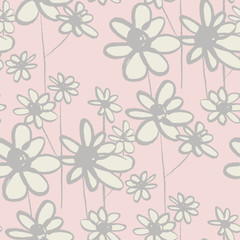 Fototapeta premium Daisy sketch hand drawn color texture