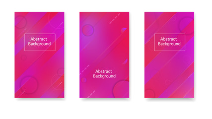 Fototapeta premium Creative cover in a minimalist style. Gradient, neon, lines, forms. Vector. Color geometric gradient, abstract background.