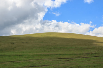Closeup view mountains and valley scenes in national park Caucasus, Russia