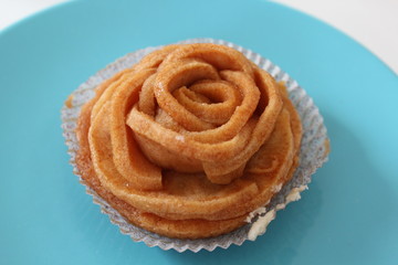 tarte aux pommes en forme de rose