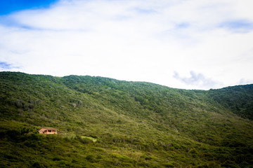 small house from the top of a mountain