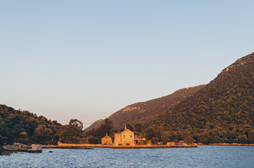 Sea building on rocky cost near Demre, Turkey