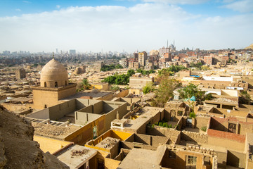 Mosque and Mausoleum of Shahin Al-Khalwati view over Cairo