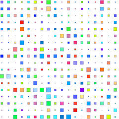  The bright colorful squares on a white background. 