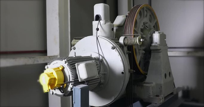 Heavy machinery continue working in industrial factory.
