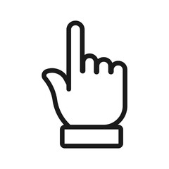 hand gesture. minimal thin line web icon. simple vector illustration outline. concept for infographic website or app.