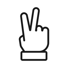 Obraz premium hand gesture. minimal thin line web icon. simple vector illustration outline. concept for infographic website or app.