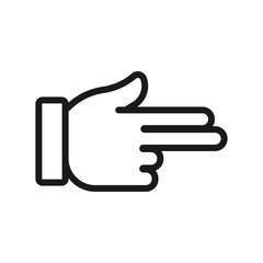 hand gesture. minimal thin line web icon. simple vector illustration outline. concept for infographic website or app.