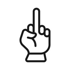 shows pic with finger. minimal thin line web icon. simple vector illustration outline. concept for infographic website or app.