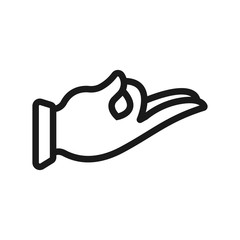 hand gesture. minimal thin line web icon. simple vector illustration outline. concept for infographic website or app.