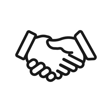 Handshake Gesture Linear Icon Thin Line Illustration Shaking Hands Emoji  Stock Vector by ©bsd_studio 250417644