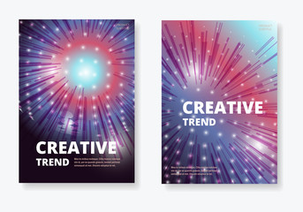 Abstract brochure design with circle and halftone effect