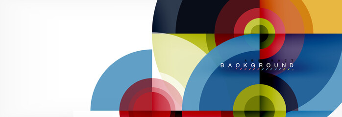 Obraz premium Circle geometric composition abstract background design, cover, template, brochure, flyer.