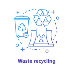 Waste recycling concept icon