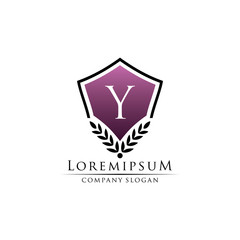 Classy Shield Y Letter Logo