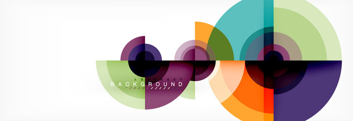 Circle geometric composition abstract background design, cover, template, brochure, flyer.